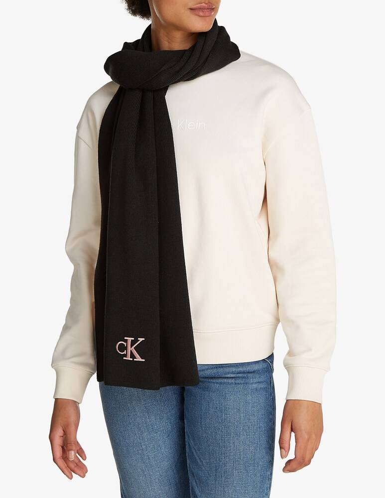 Calvin Klein Jeans Sciarpa monogram ricamata Sconto di tempo limitato
