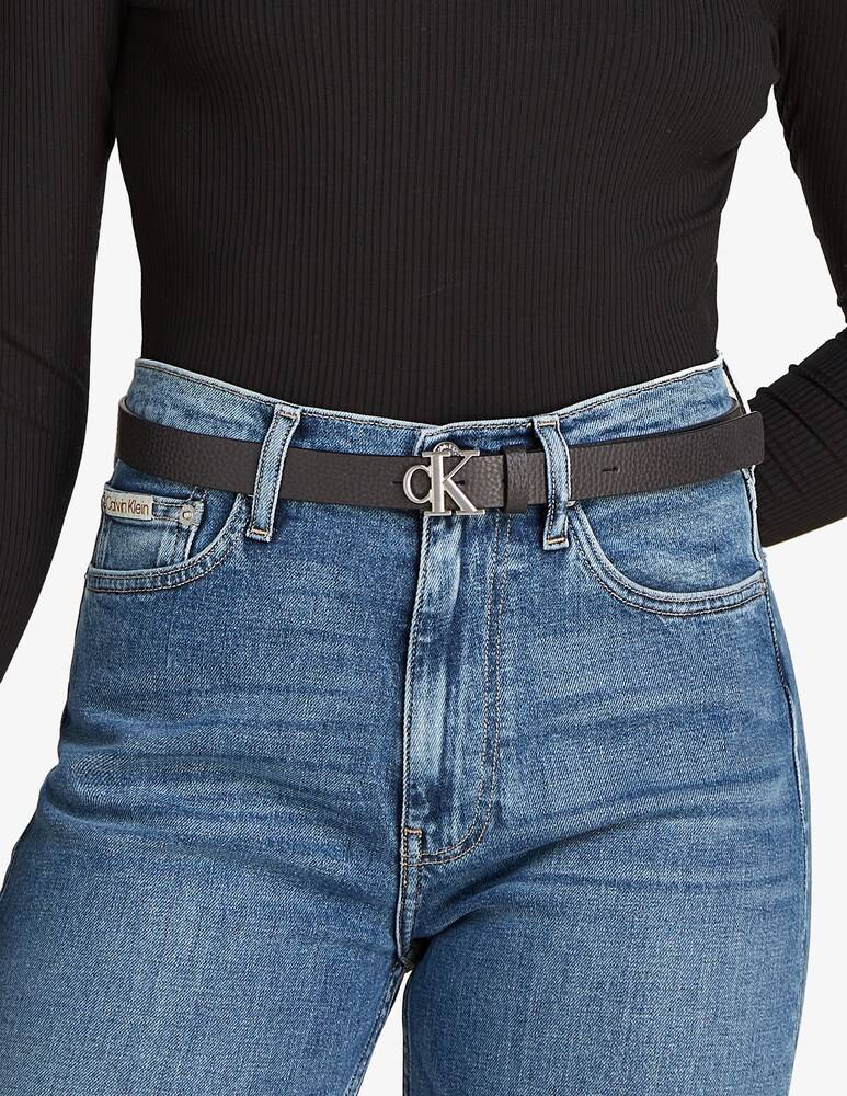 Calvin Klein Jeans Cintura mono plaque in pelle 25mm Moda