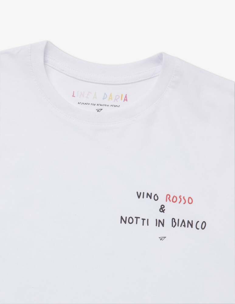 Linea Daria T-shirt Vino Rosso & Notti in bianco Negozi Online