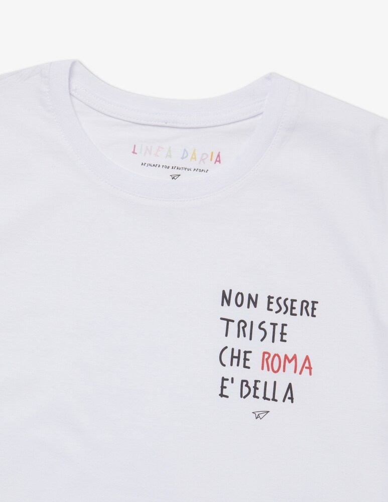 Linea Daria T-shirt Non essere triste che Roma è bella Acquista Ora