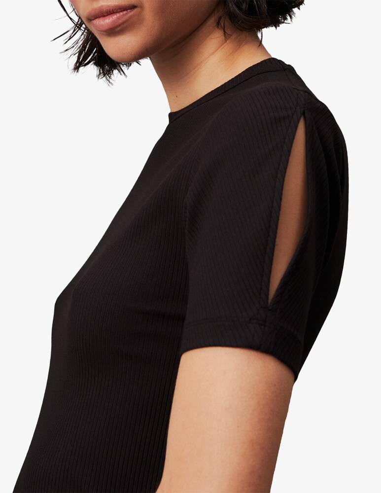 Calvin Klein Vestito midi tubino a costine Fino Al -60%