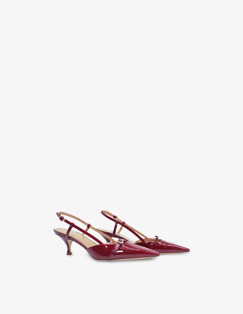 A. Bocca Slingback in vernice con tacco kitten Vendite Flash
