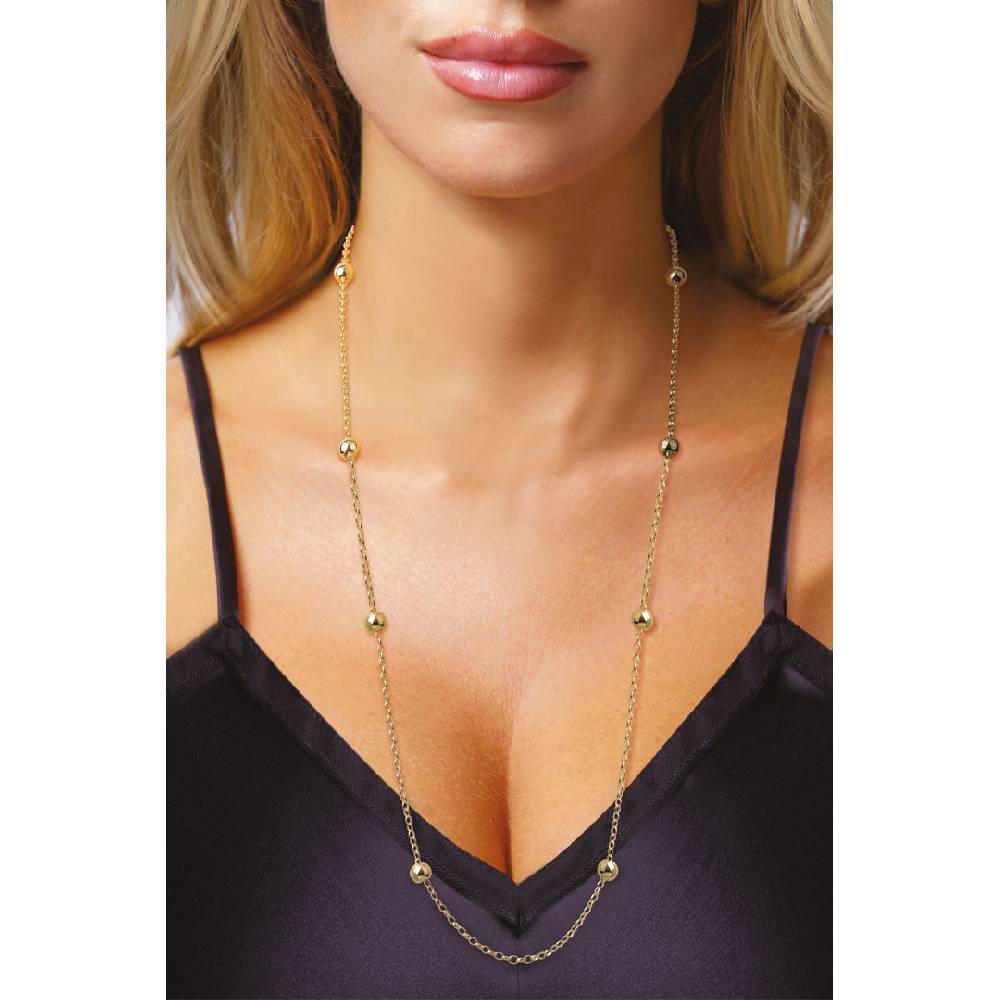 Opsobjects MARGARET collana lunga oro giallo con sfere Economico