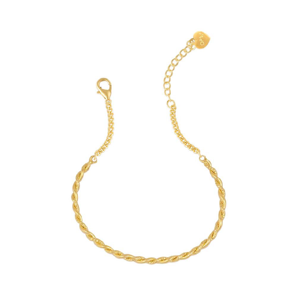 Opsobjects GRACE bracciale torchon con finitura lucida e diamantata Acquista Ora