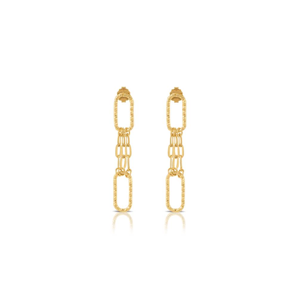 Opsobjects GRACE orecchini con catene e maglie ovali diamantate Convenienza