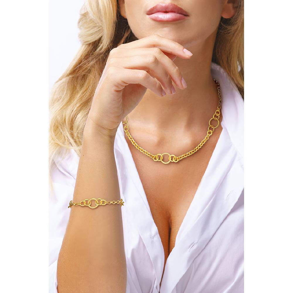 Opsobjects GRACE collana con maglie tonde diamantate Outlet
