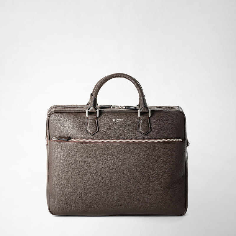Serapian Borsa business grande in pelle cachemire espresso I Più Venduti