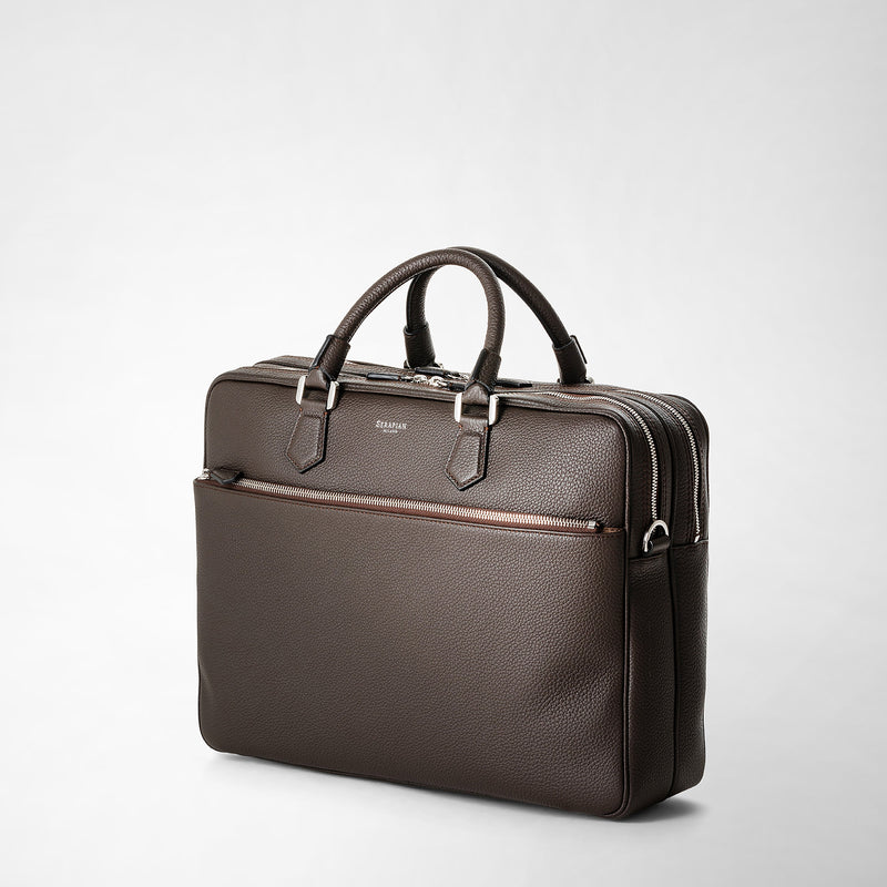 Serapian Borsa business grande in pelle cachemire espresso I Più Venduti