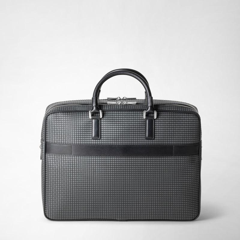 Serapian Borsa business doppio scomparto in stepan nero Vendite Flash