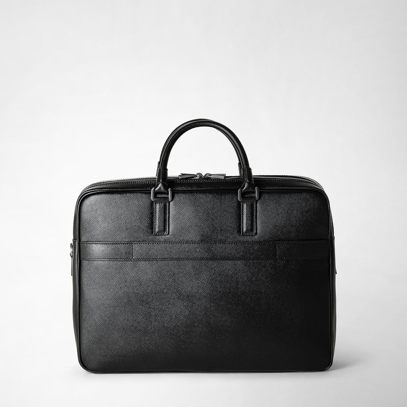 Serapian Borsa business doppio scomparto pelle evoluzione nero Moda