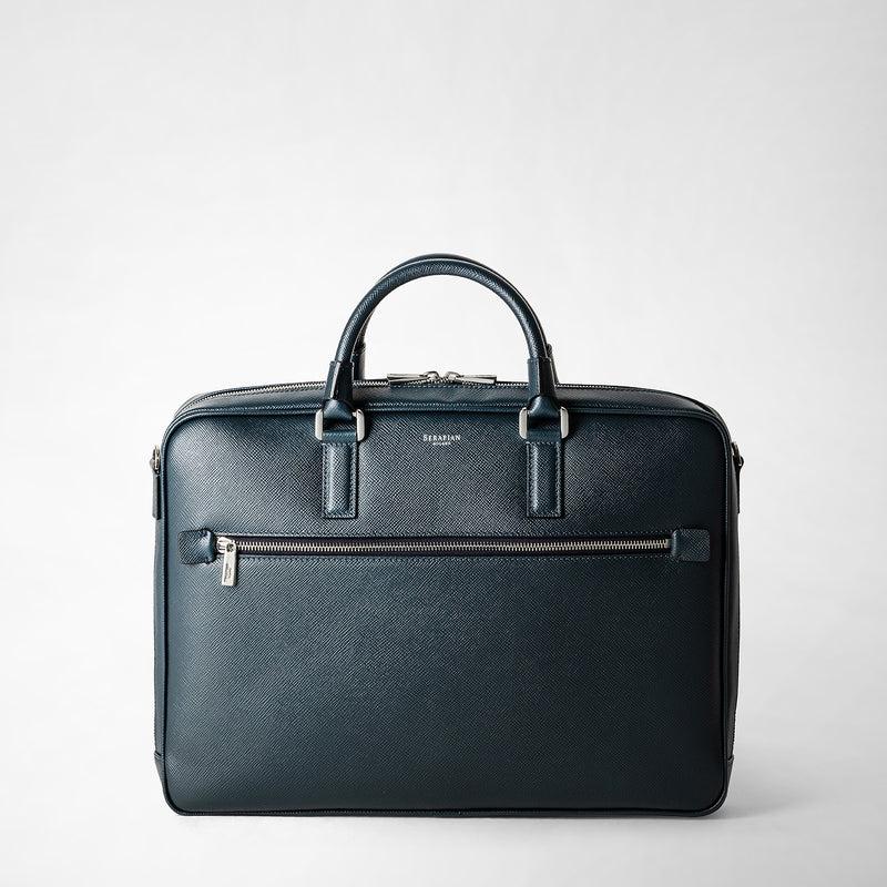 Serapian Borsa business slim in pelle evoluzione blu navy Qualità