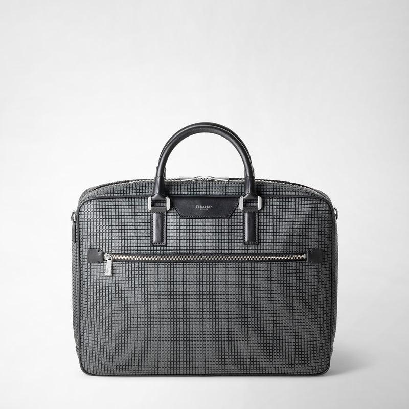 Serapian Borsa business slim in stepan asfalto-nero Vendita