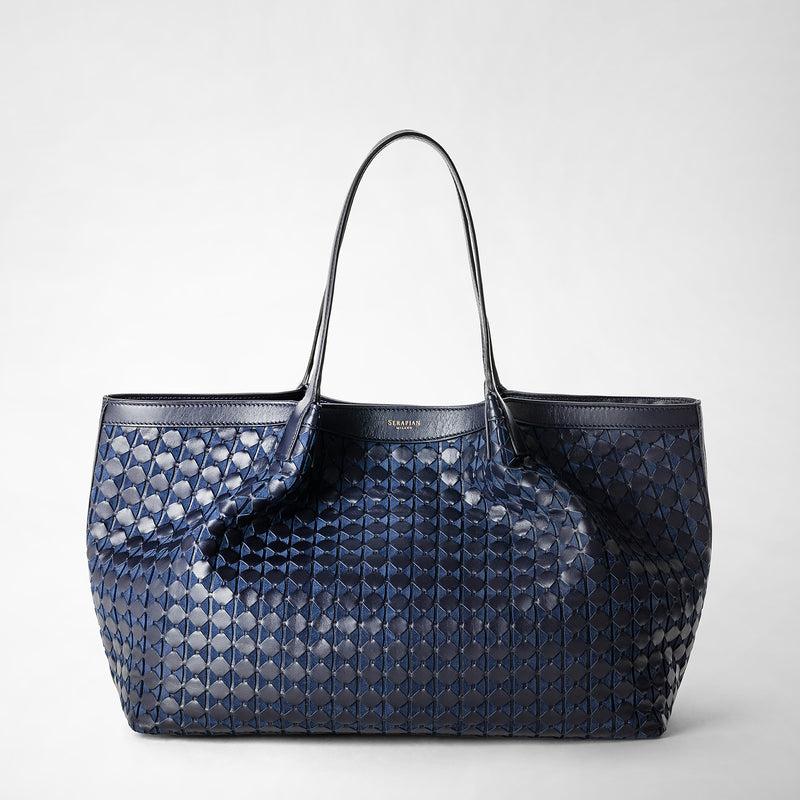 Serapian Secret tote bag in mosaico midnight blue Consegna Veloce