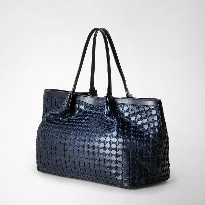 Serapian Secret tote bag in mosaico midnight blue Consegna Veloce