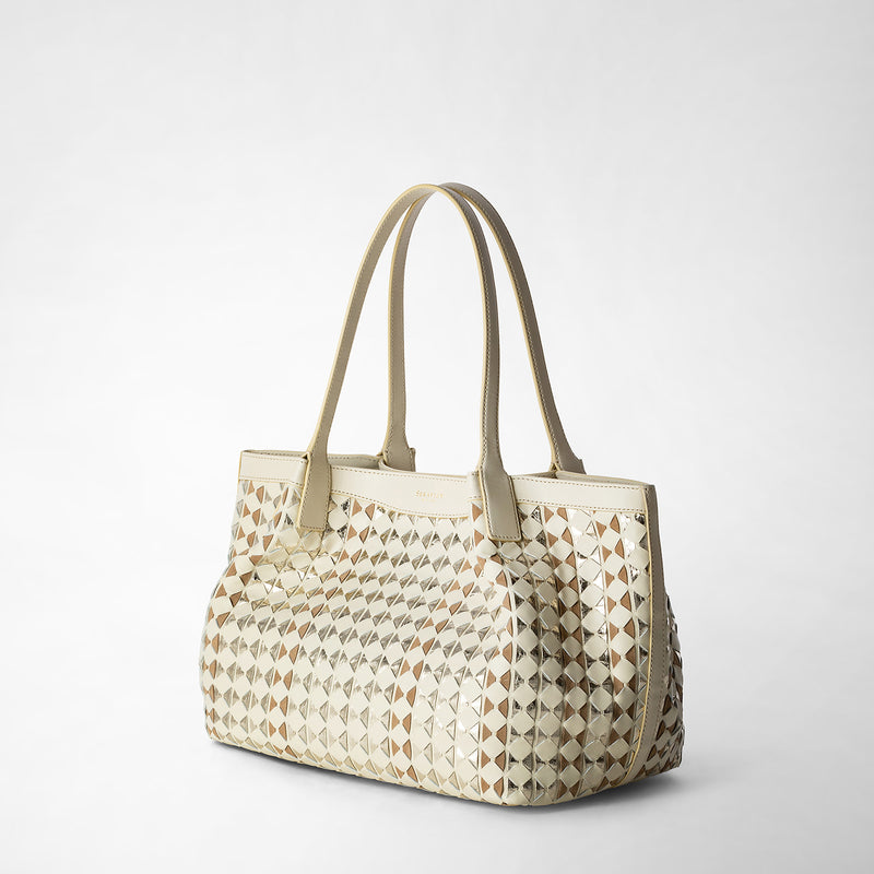 Serapian TOTE BAG SECRET PICCOLA IN MOSAICO ED ELAPHE Shopping Online