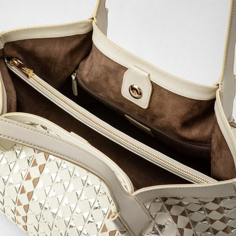 Serapian TOTE BAG SECRET PICCOLA IN MOSAICO ED ELAPHE Shopping Online