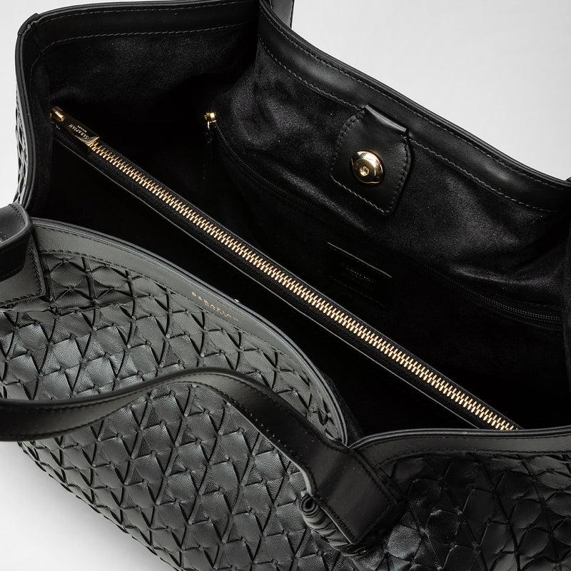 Serapian Tote bag secret piccola in mosaico nero Prezzo Ridotto