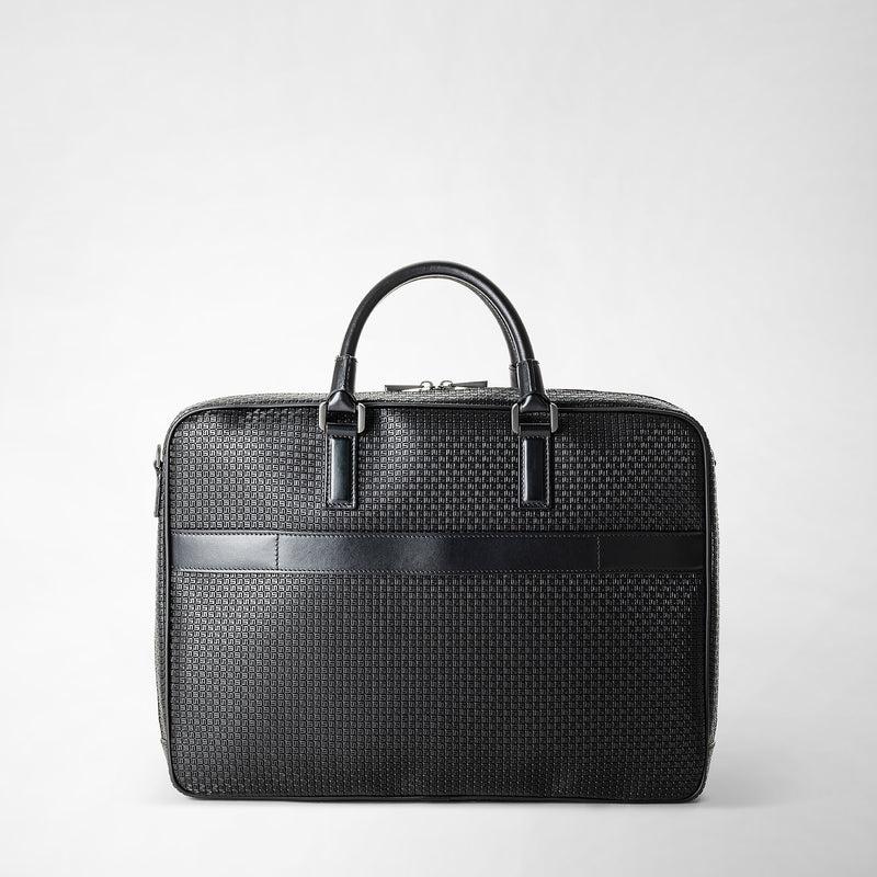 Serapian Borsa business slim in stepan nero-nero eclissi Sconto