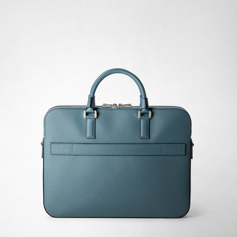 Serapian BORSA BUSINESS SLIM CON DOPPIA ZIP IN PELLE EVOLUZIONE Outlet