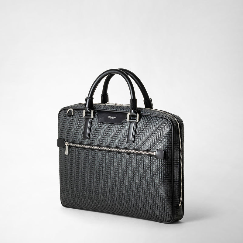 Serapian Borsa business extra slim in stepan asfalto-nero Hotsell