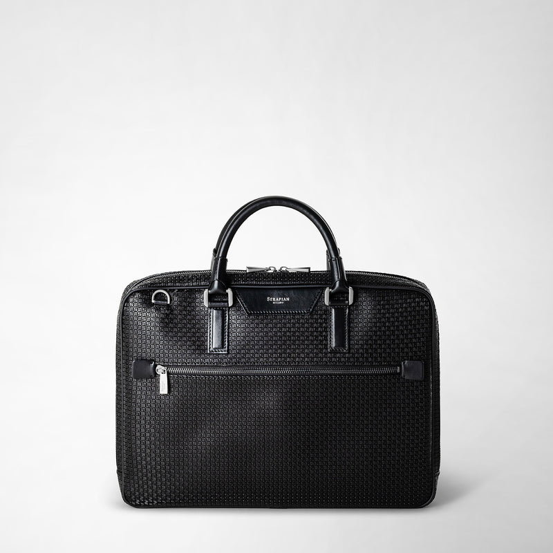 Serapian Borsa business extra slim in stepan nero-nero eclissi Vendita Economica