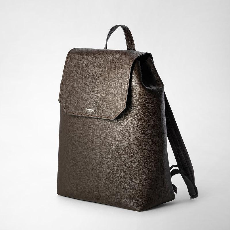 Serapian Day backpack in cachemire leather espresso Vendite Flash