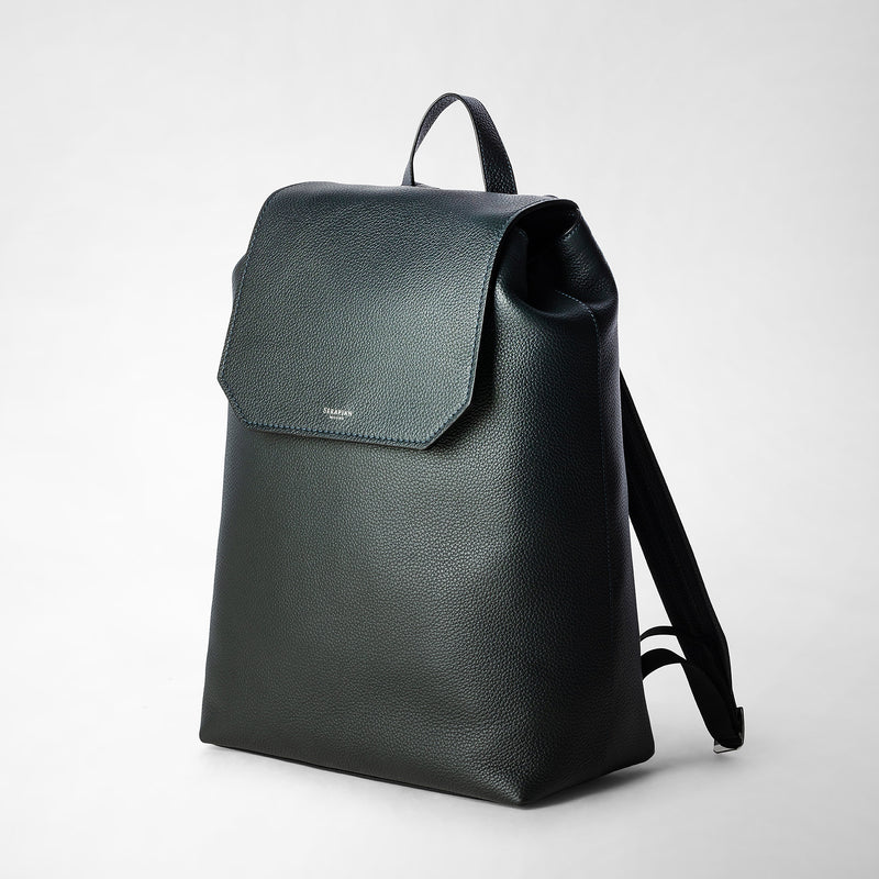 Serapian Day backpack in cachemire leather navy blue Negozio