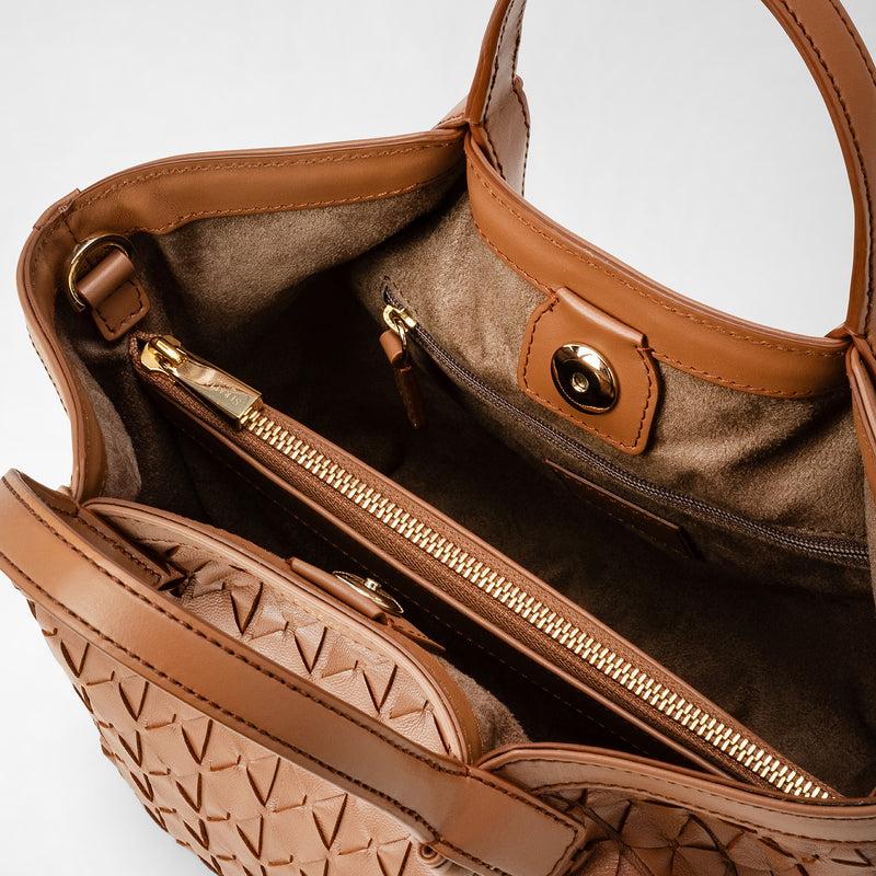 Serapian Mini secret bag in mosaico tan Nuovo