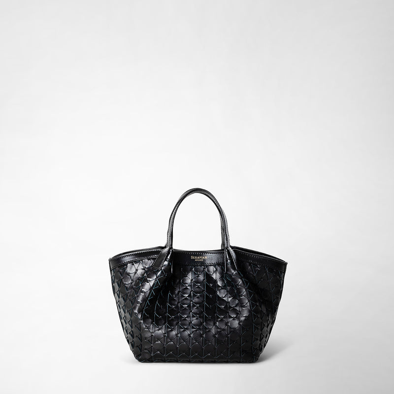 Serapian Borsa secret mini in mosaico nero Soddisfazione Garantita