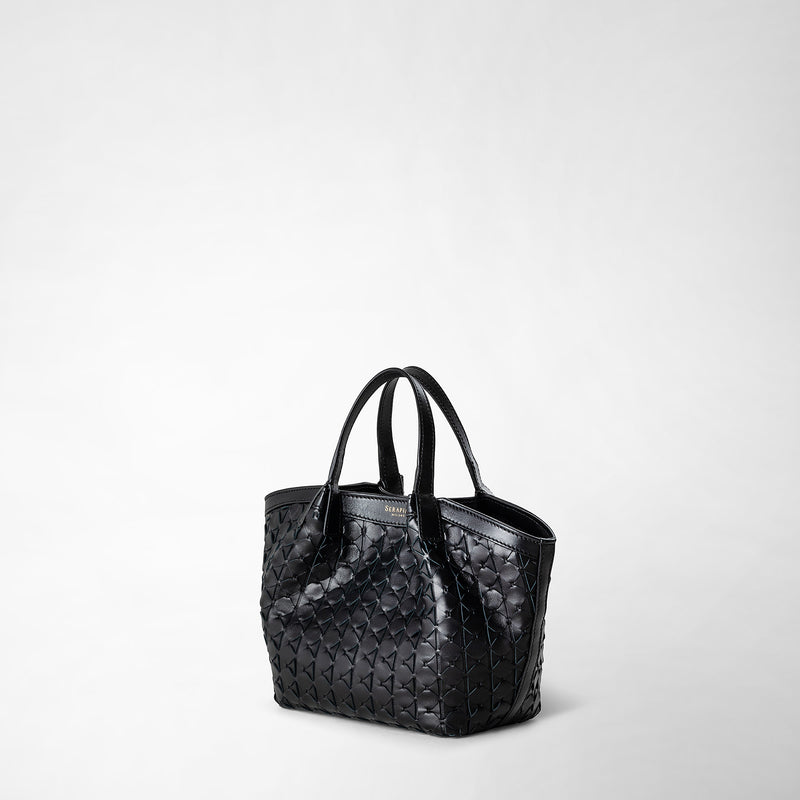 Serapian Borsa secret mini in mosaico nero Soddisfazione Garantita
