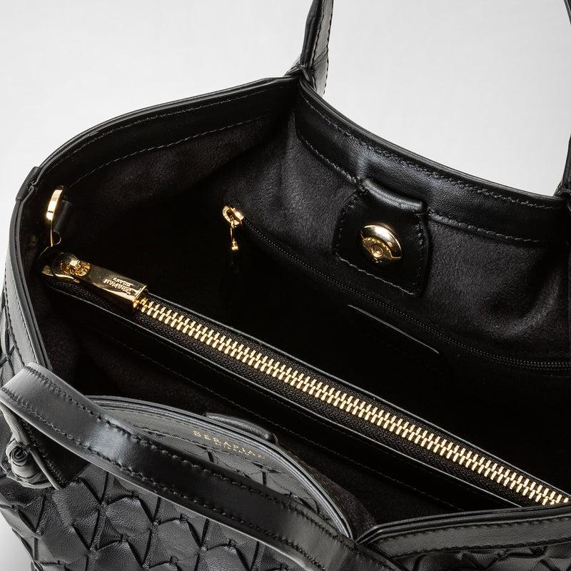 Serapian Borsa secret mini in mosaico nero Soddisfazione Garantita