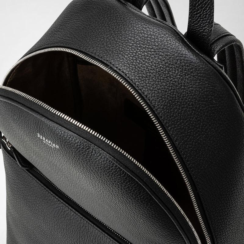 Serapian Backpack in cachemire leather black Fino Al -60%