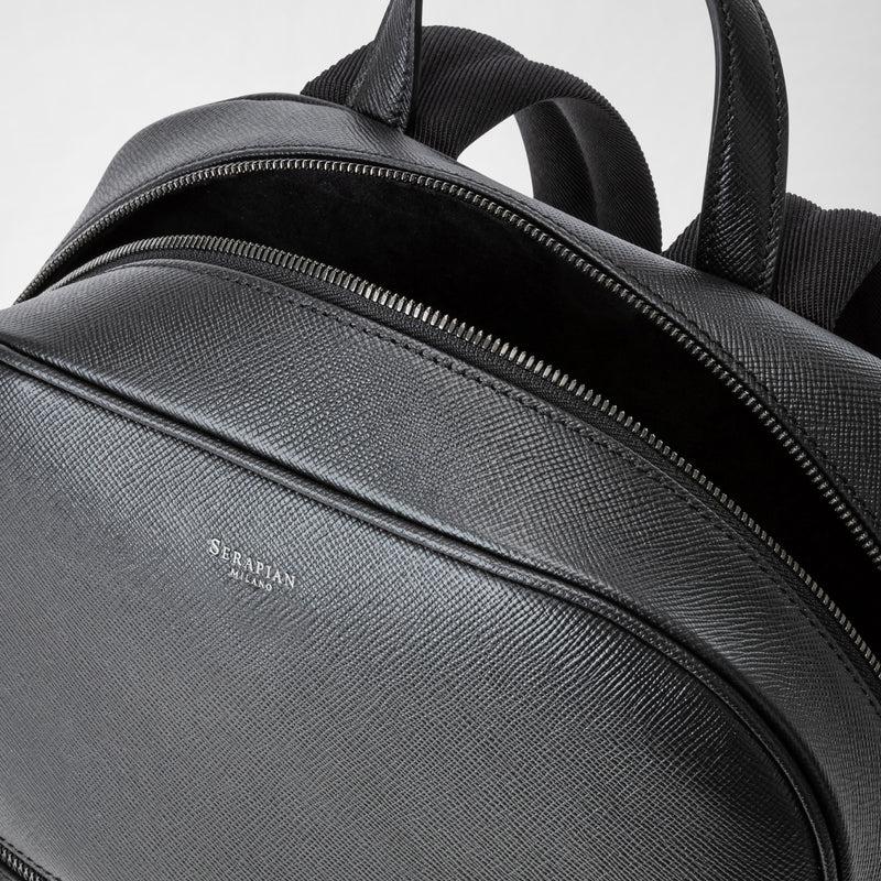 Serapian Zaino in pelle evoluzione nero eclissi Shopping Online