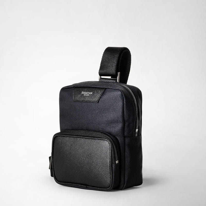 Serapian Sling bag recycled twill evoluzione eclipse black Online