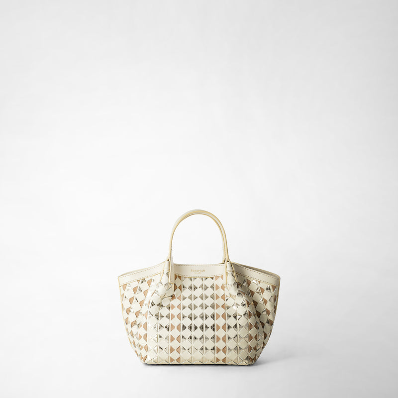 Serapian BORSA SECRET MINI IN MOSAICO ED ELAPHE Saldi