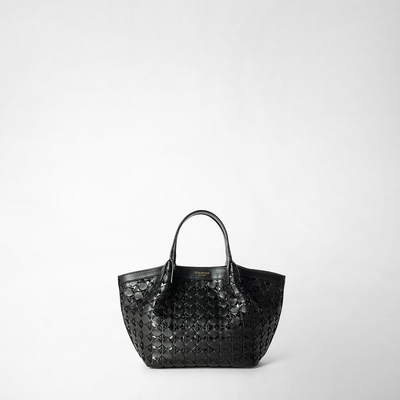 Serapian Mini secret bag in mosaico and elaphe black Offerte