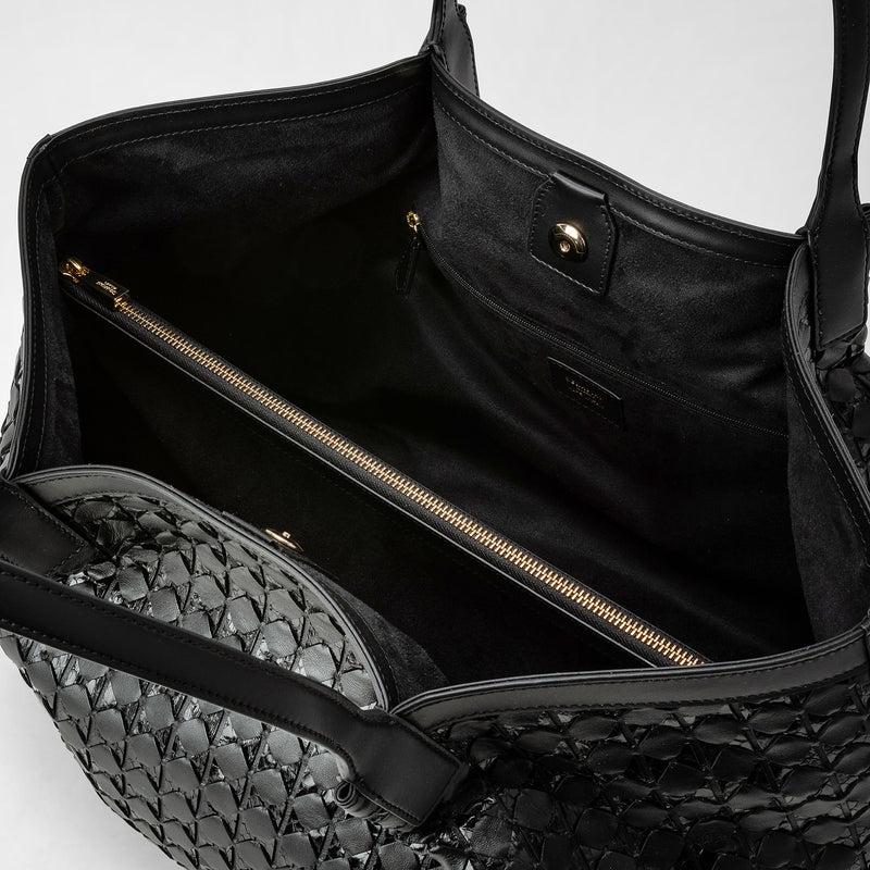 Serapian Secret tote bag in mosaico and elaphe black Hotsell