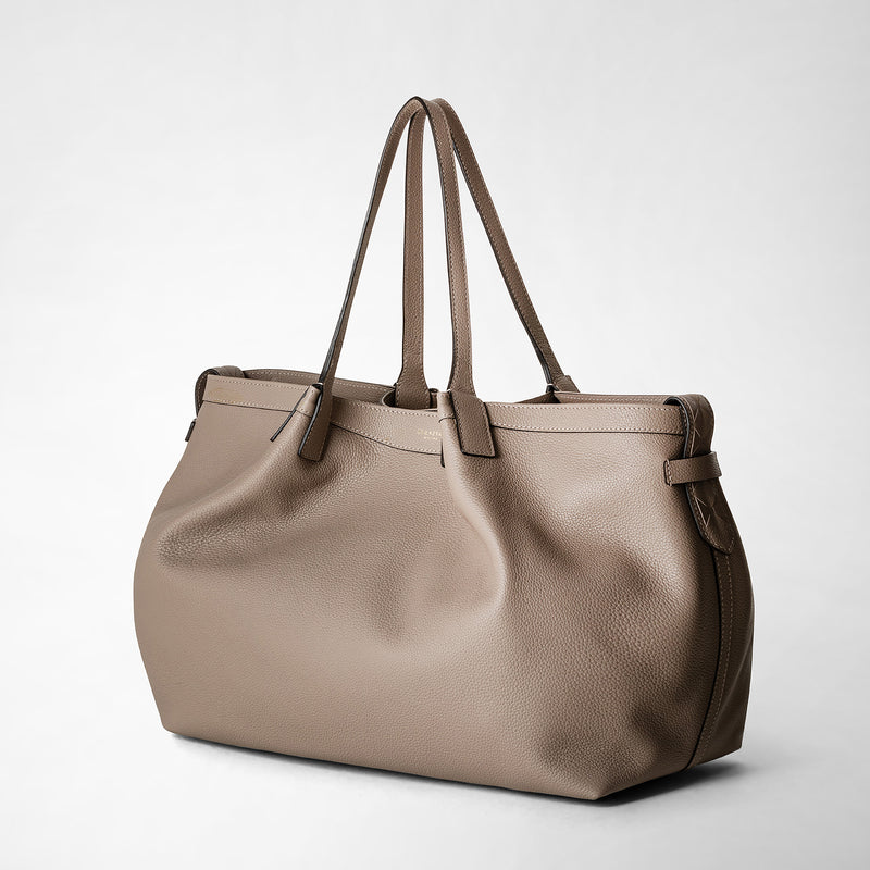 Serapian Tote bag secret in pelle rugiada sahara Vendite Flash