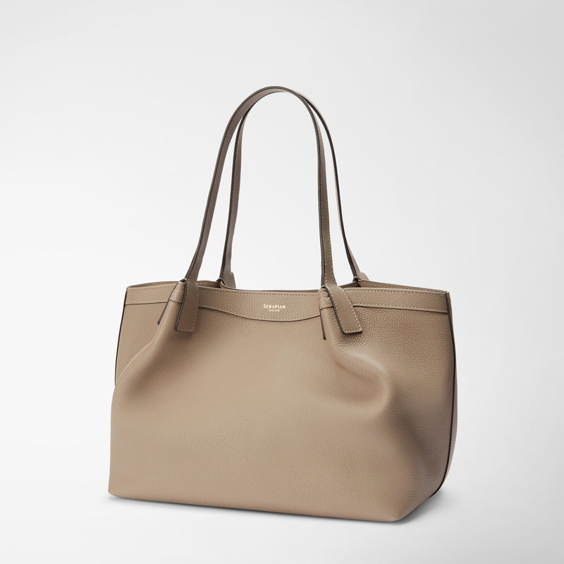 Serapian Small secret tote bag in rugiada leather sahara Moda