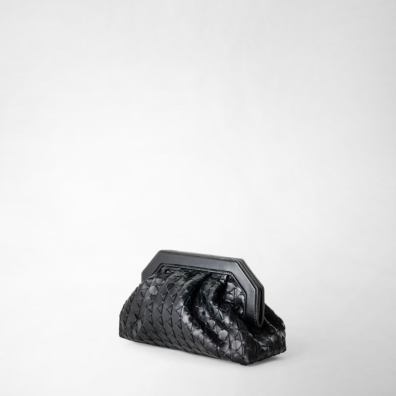 Serapian Clutch secret in mosaico nero Promozione