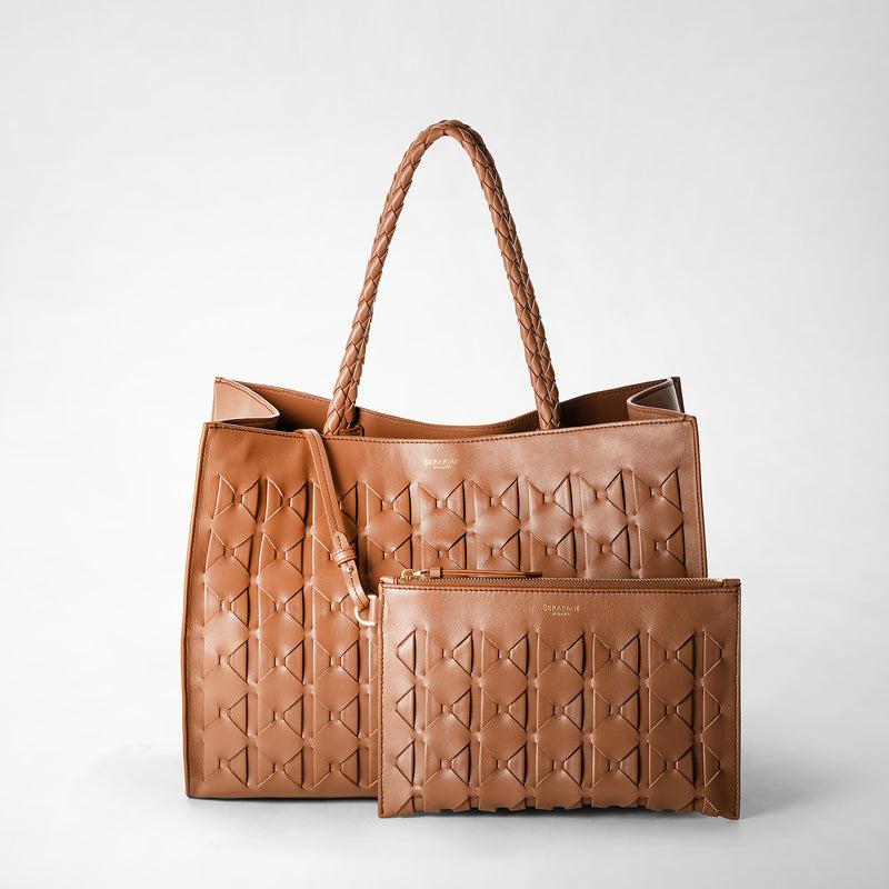 Serapian 1928 tote bag in mosaico tan Consegna Veloce