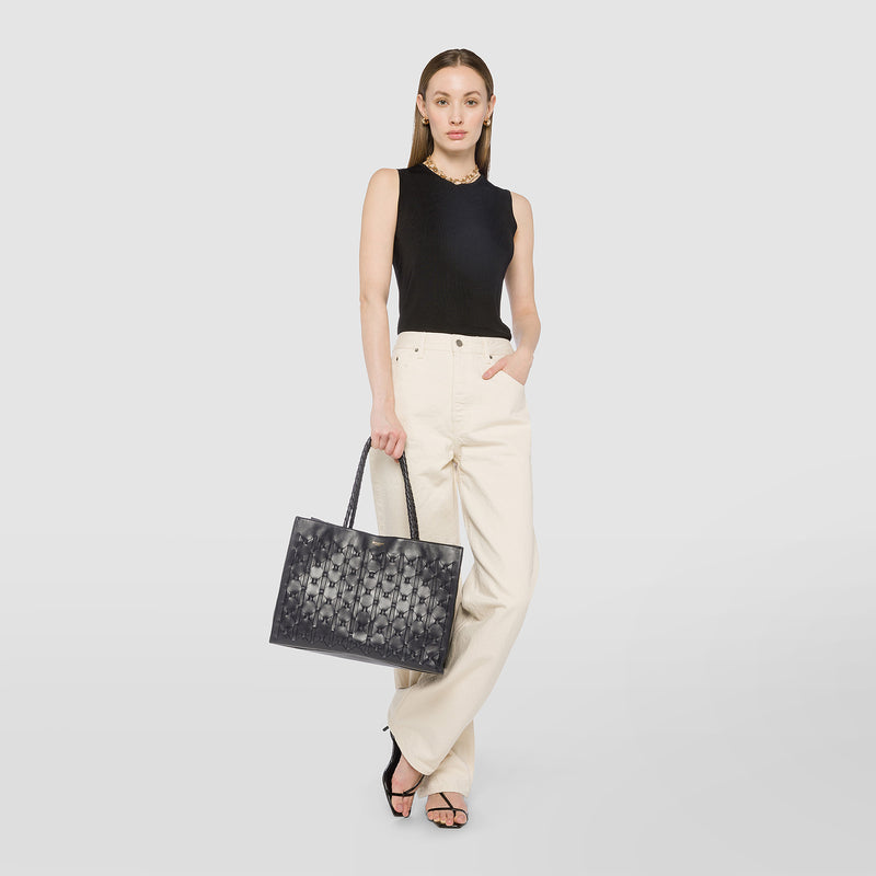 Serapian 1928 tote bag in mosaico midnight blue