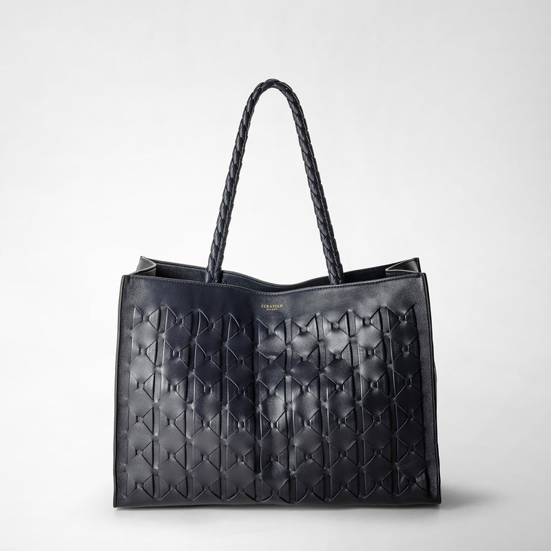 Serapian 1928 tote bag in mosaico midnight blue Offerta speciale