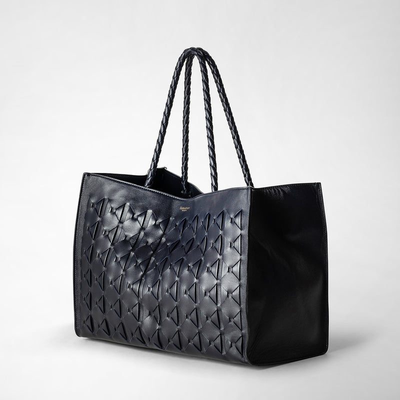 Serapian 1928 tote bag in mosaico midnight blue Offerta speciale