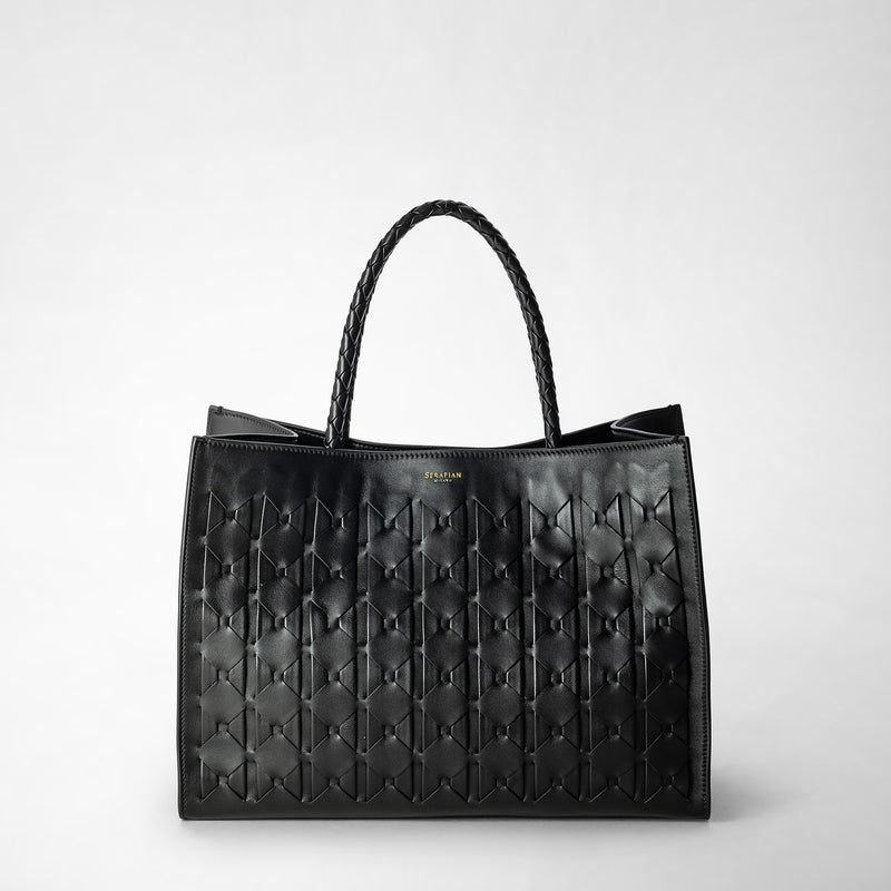 Serapian 1928 tote bag in mosaico black Fino Al -60%