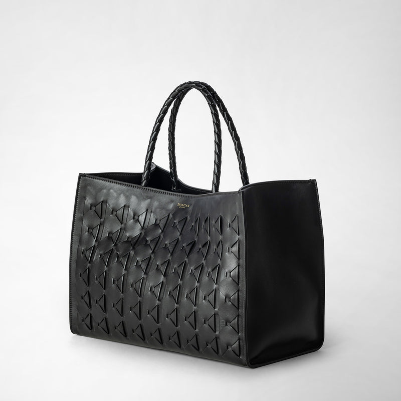 Serapian 1928 tote bag in mosaico black Fino Al -60%