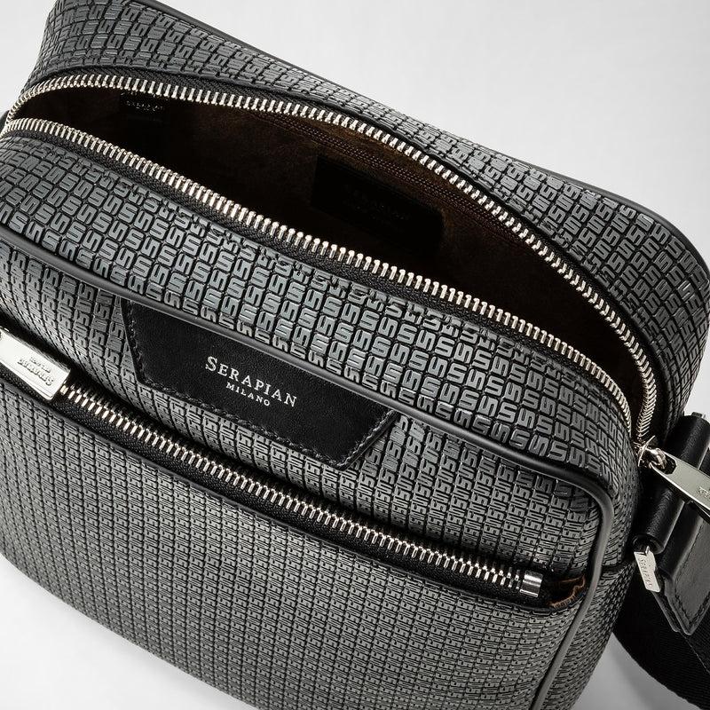 Serapian Tracolla north south in stepan asfalto-nero Shopping Online