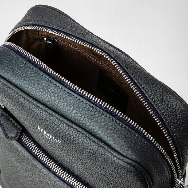 Serapian Tracolla north south in pelle cachemire blu navy Novità