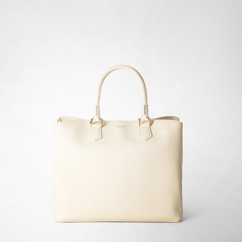 Serapian Borsa a mano luna in pelle rugiada crema Hotsell