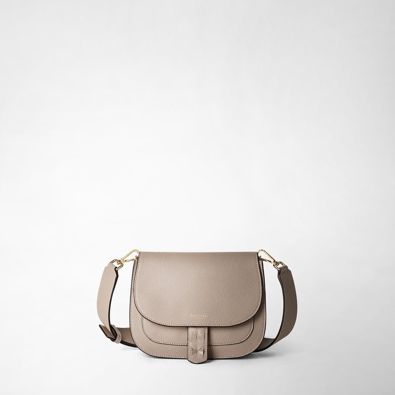 Serapian Borsa luna crossbody in pelle rugiada sahara In Saldo